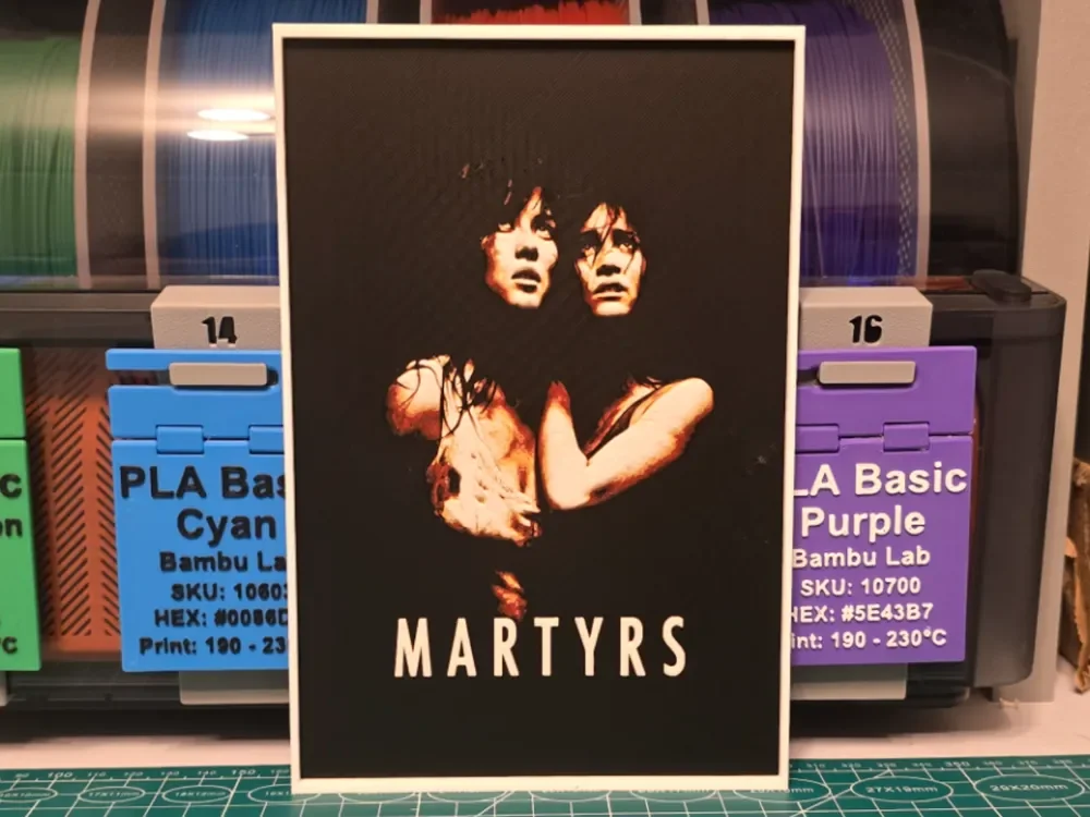 Martyrs Movie Poster - Hueforge Art by Lumpy3D HueForge model: Martyrs Movie Poster - Hueforge Art by Lumpy3D