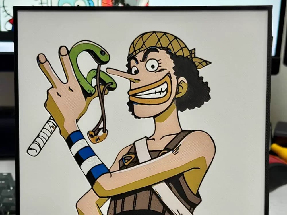 HueForge model: One Piece - Usopp - Hueforge by Strata Prints
