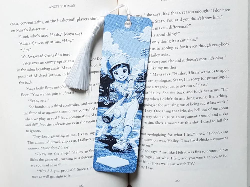 Bookmark, Girl Baseball Player Bookmark, Girl Baseball Player