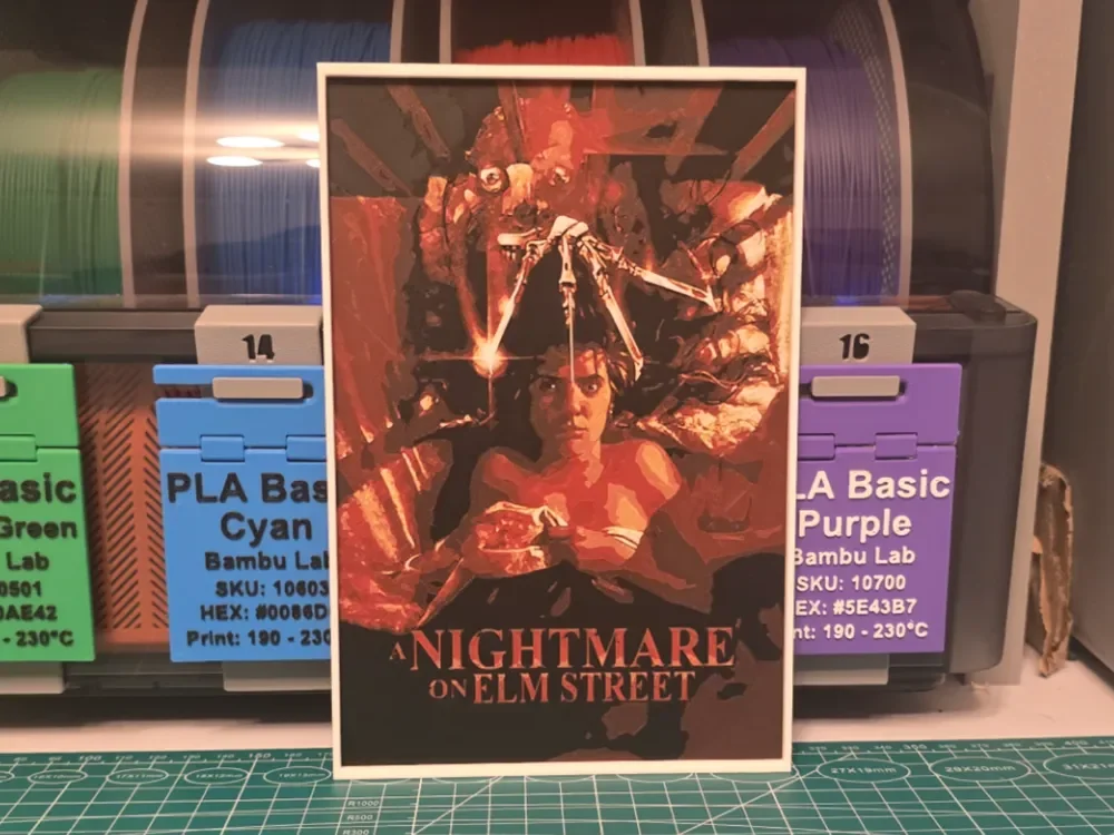 A Nightmare on Elm Street Poster V2 - Hueforge Art by Lumpy3D HueForge model: A Nightmare on Elm Street Poster V2 - Hueforge Art by Lumpy3D