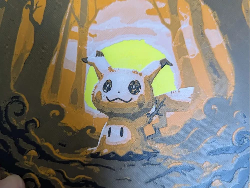 hueforge mimiqui v1 Mimikyu by ZombiePaint3D HueForge model: hueforge mimiqui v1 Mimikyu by ZombiePaint3D