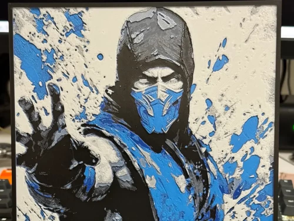 Mortal Kombat - Sub-Zero - Hueforge by Strata Prints HueForge model: Mortal Kombat - Sub-Zero - Hueforge by Strata Prints