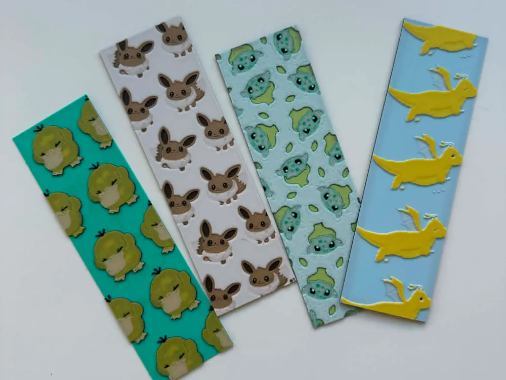 Pokémon Bookmarks with Uplifting Messages by Copenhagen Crafter HueForge model: Pokémon Bookmarks with Uplifting Messages by Copenhagen Crafter