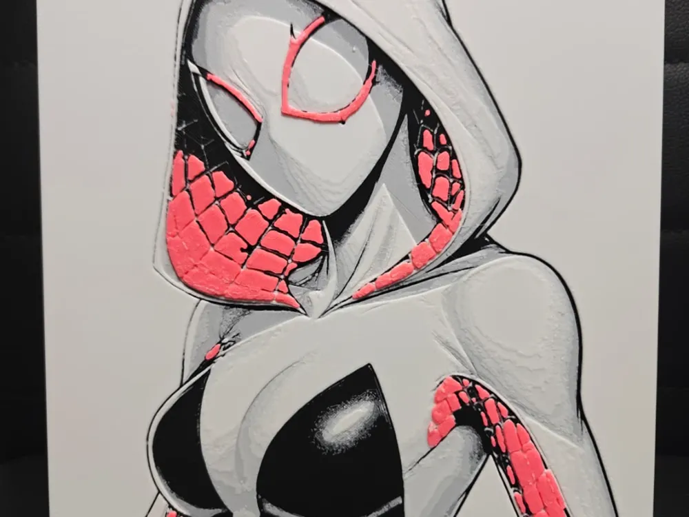 Spider Gwen Stacy by TheHueforgeLady HueForge model: Spider Gwen Stacy by TheHueforgeLady