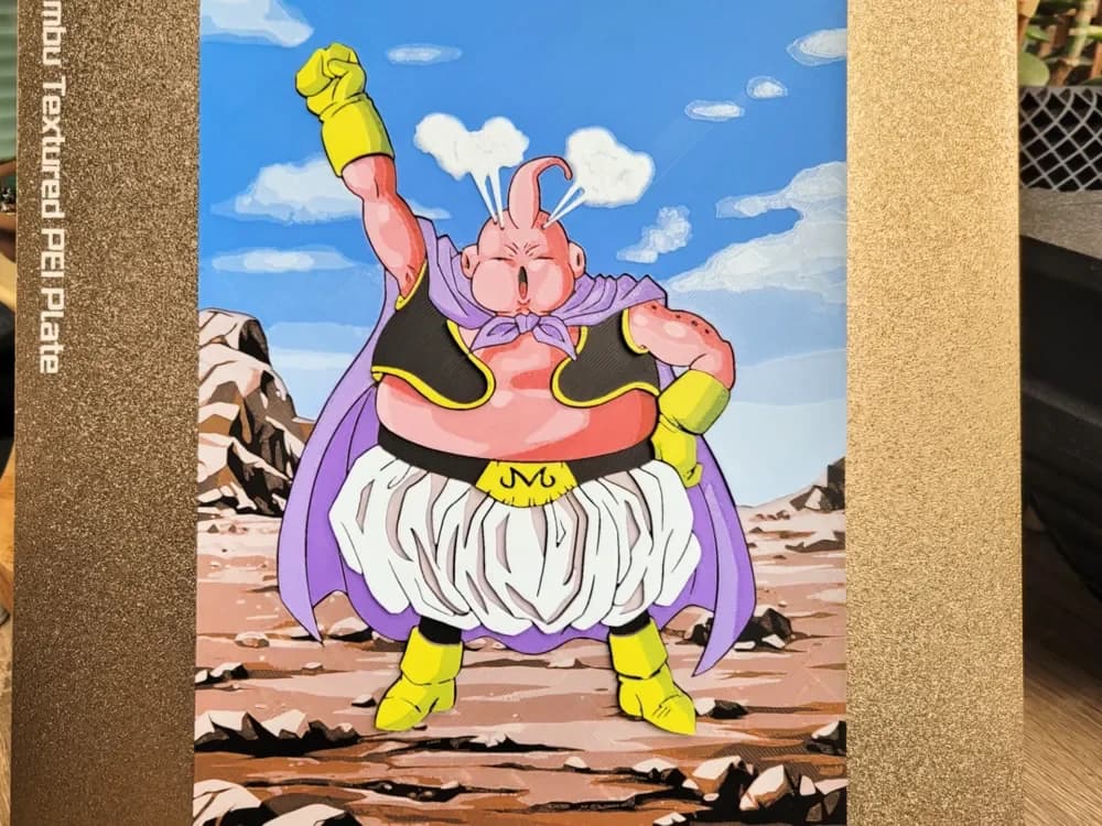 Majin Buu - Dragon Ball - Hueforge 166x235 by Vincent111 HueForge model: Majin Buu - Dragon Ball - Hueforge 166x235 by Vincent111