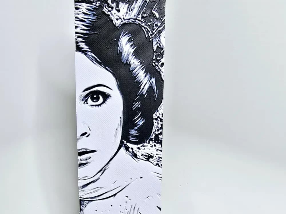 Leia Organa Bookmark by Aprilk6366 HueForge model: Leia Organa Bookmark by Aprilk6366