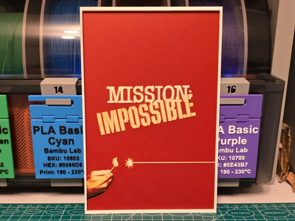 Mission: Impossible Series Poster - Hueforge Art by Lumpy3D HueForge model: Mission: Impossible Series Poster - Hueforge Art by Lumpy3D