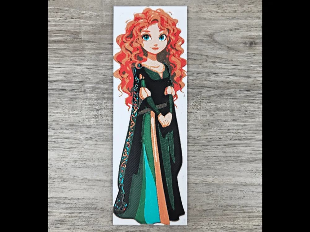 HueForge model: Princess Merida Bookmark by BusyKikiBee