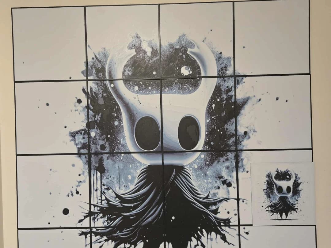 Graffiti Hollow Knight Hueforge 800x800 by 3Ree Printing HueForge model: Graffiti Hollow Knight Hueforge 800x800 by 3Ree Printing