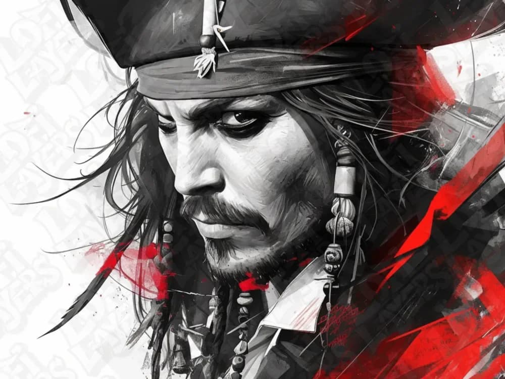 Jack Sparrow Hueforge by LoFi Layers HueForge model: Jack Sparrow Hueforge by LoFi Layers