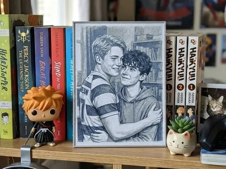 Nick e Charlie - Heartstopper - HueForge Nick e Charlie - Heartstopper - HueForge