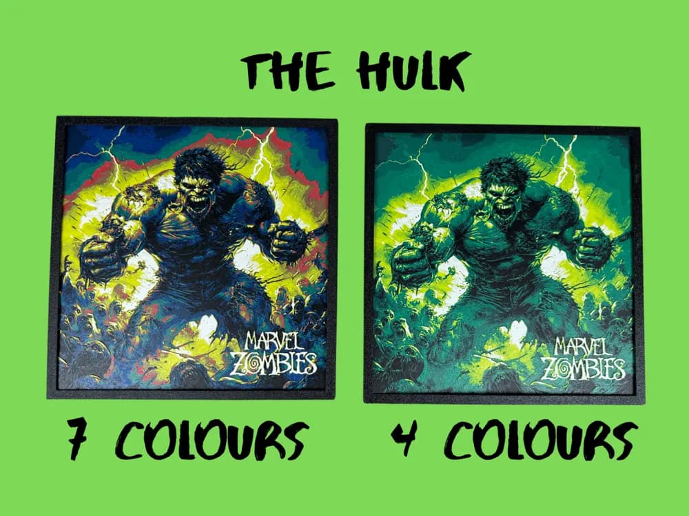 HueForge model: The Hulk - Marvel Zombies - Hueforge by Canadian Gamer