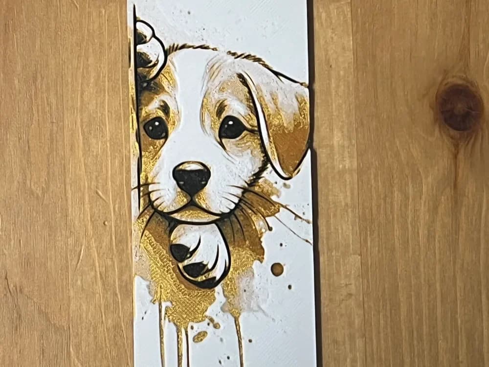 dog bookmark by Morganja HueForge model: dog bookmark by Morganja