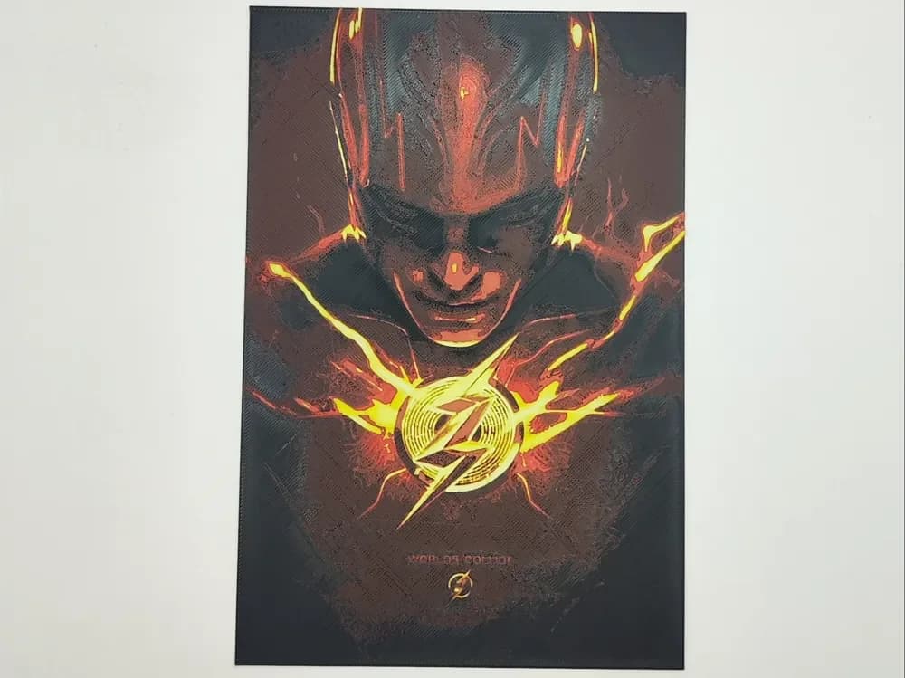 Flash worlds collide - hueforge by Altf4-Formation HueForge model: Flash worlds collide - hueforge by Altf4-Formation