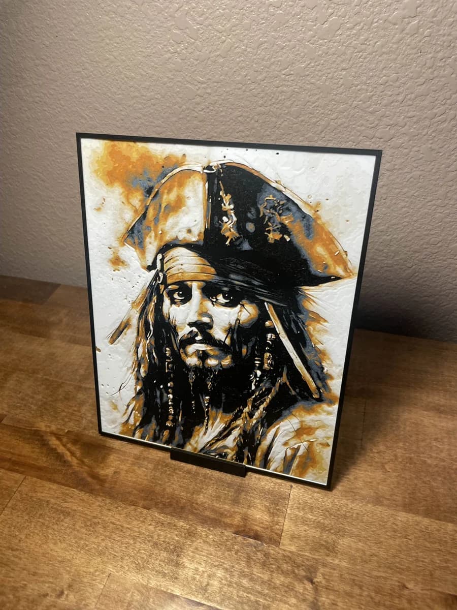 Pirates of the Caribbean - Jack Art by Cloudy Nostalgia HueForge model: Pirates of the Caribbean - Jack Art by Cloudy Nostalgia
