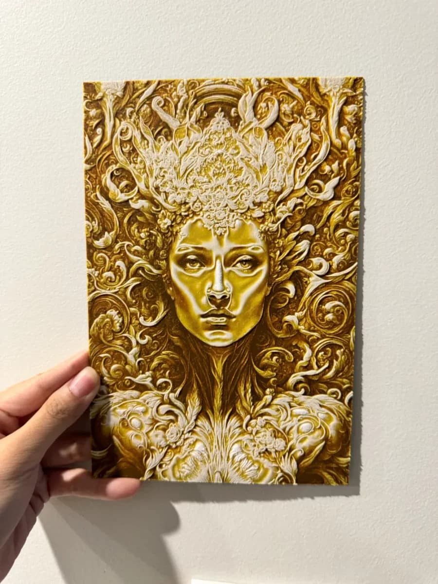 Gold Queen - HueForge Print by cyanidesugar HueForge model: Gold Queen - HueForge Print by cyanidesugar