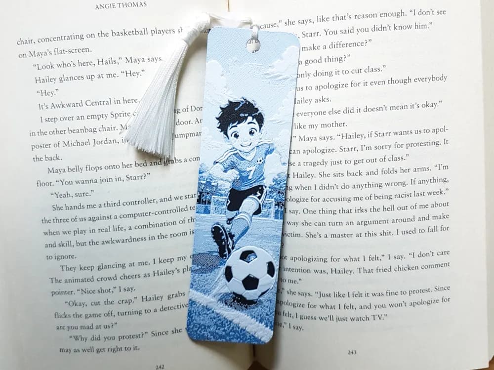 Bookmark, Boy Soccer Player by Dame Jo HueForge model: Bookmark, Boy Soccer Player by Dame Jo