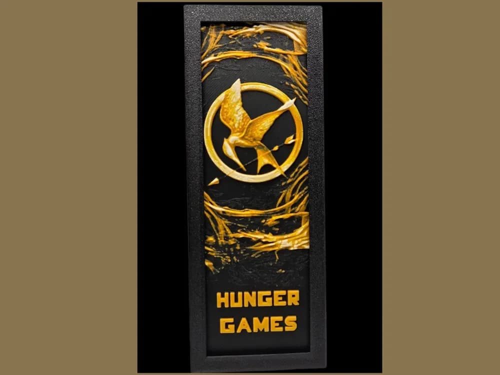 Hunger Games 50mm x 150mm Bookmark by MythicHue's HueForge model: Hunger Games 50mm x 150mm Bookmark by MythicHue's