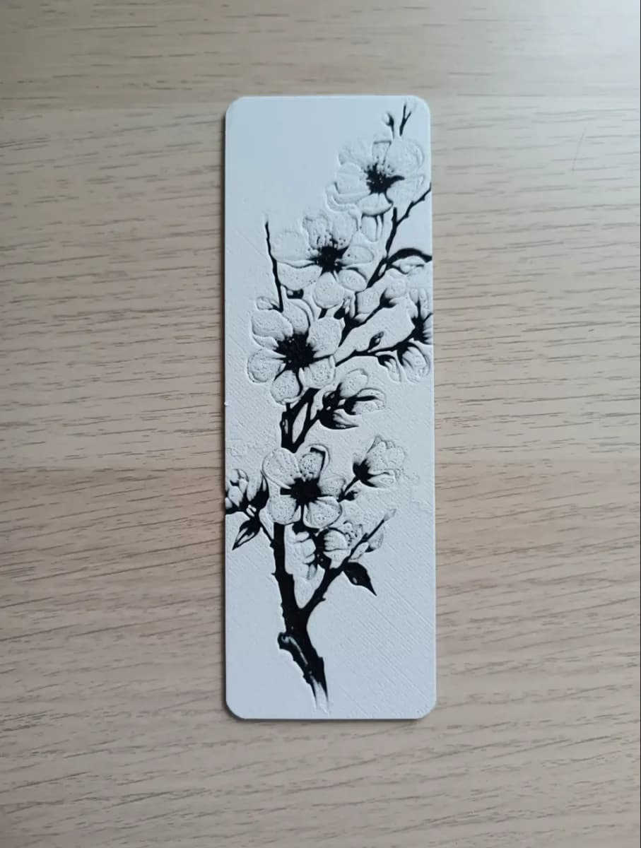 Flowers Bookmar by Atrus Design HueForge model: Flowers Bookmar by Atrus Design