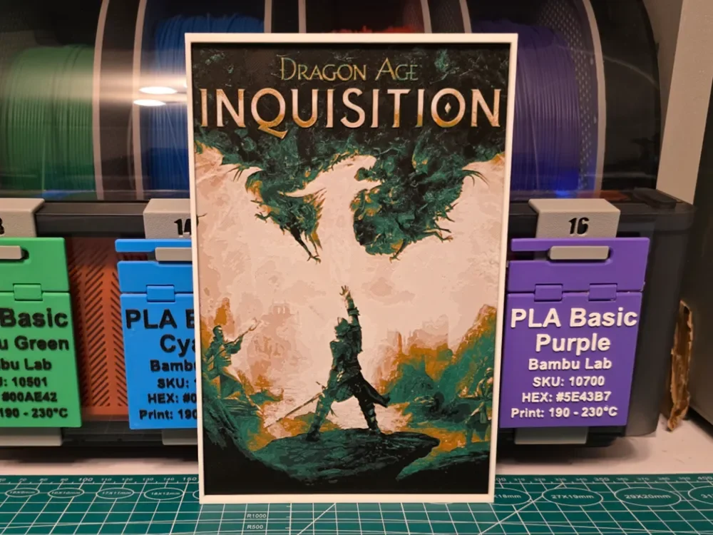 Dragon Age: Inquisition Game Poster - Hueforge Art by Lumpy3D HueForge model: Dragon Age: Inquisition Game Poster - Hueforge Art by Lumpy3D