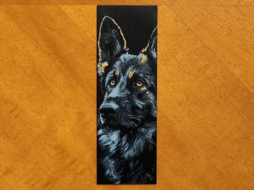 German Shepherd Bookmark - 4 Colours - Hueforge German Shepherd Bookmark - 4 Colours - Hueforge