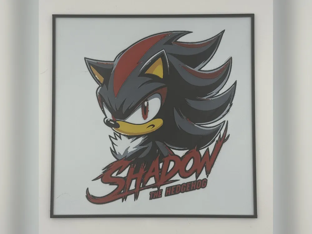Shadow the Hedgehog HueForge Print Shadow the Hedgehog HueForge Print