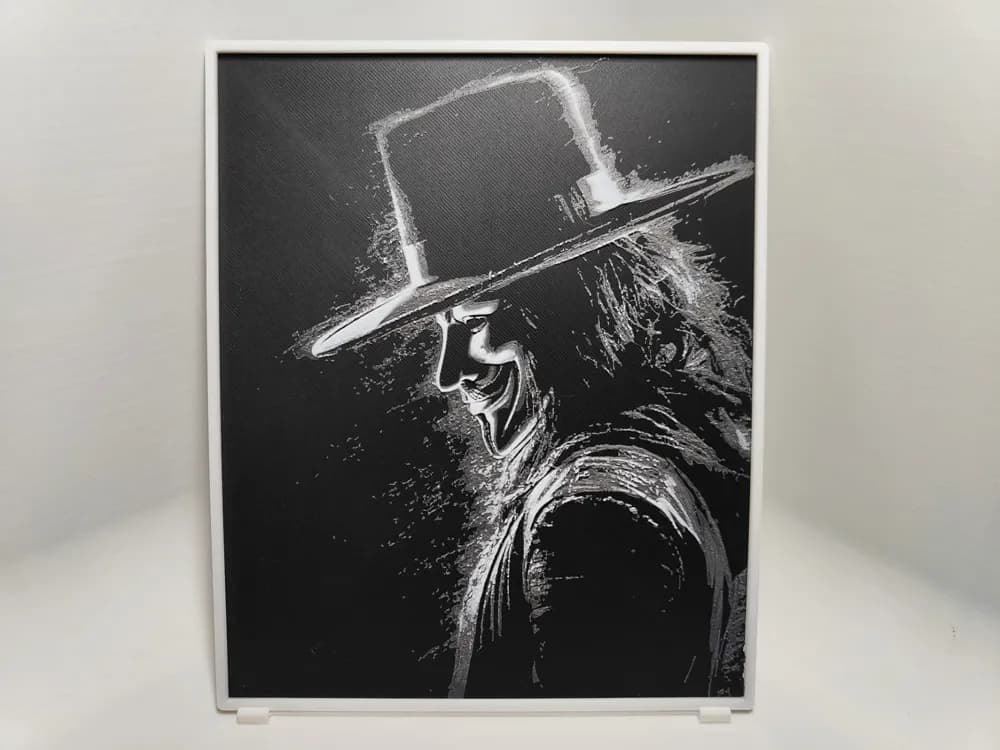 V for Vendetta - Hueforge by BeaN HueForge model: V for Vendetta - Hueforge by BeaN