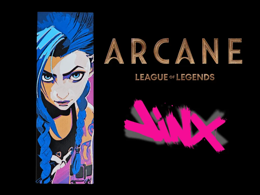 HueForge model: Jinx (Arcane League of Legends) Bookmark by BusyKikiBee