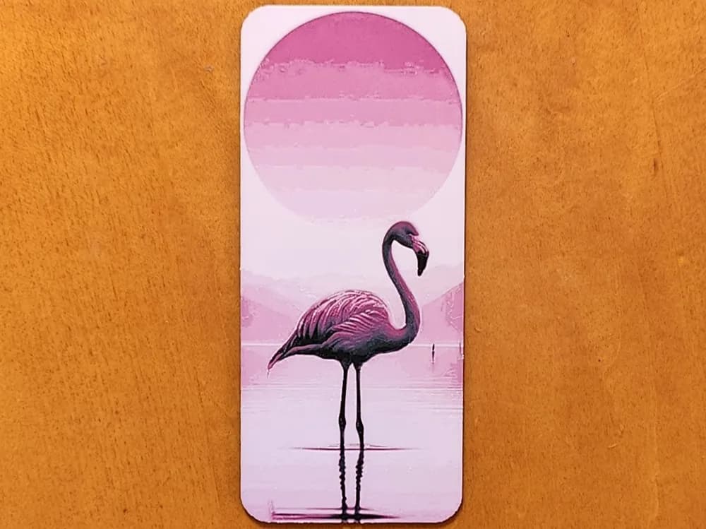 Flamingo Bookmark Hueforge by Sarge HueForge model: Flamingo Bookmark Hueforge by Sarge