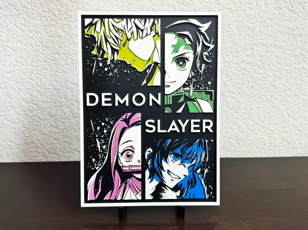 Demon Slayer Character Collage Hueforge by Artful Creator HueForge model: Demon Slayer Character Collage Hueforge by Artful Creator