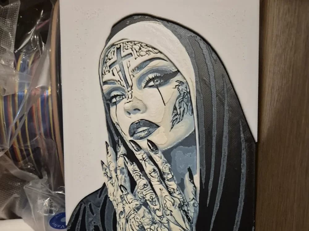tattooed nun hueforge by Buntsta HueForge model: tattooed nun hueforge by Buntsta