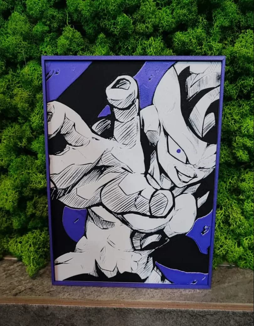 Frieza (Custom Colour) by Garuda3D HueForge model: Frieza (Custom Colour) by Garuda3D