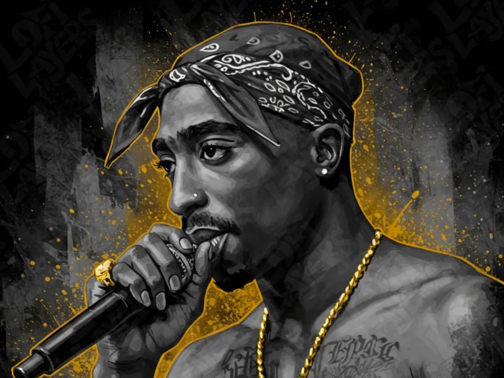 2Pac Hueforge by LoFi Layers HueForge model: 2Pac Hueforge by LoFi Layers