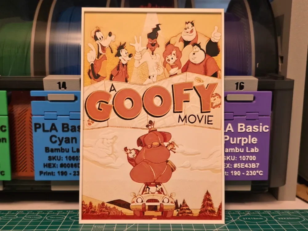 A Goofy Movie Poster - Hueforge Art by Lumpy3D HueForge model: A Goofy Movie Poster - Hueforge Art by Lumpy3D