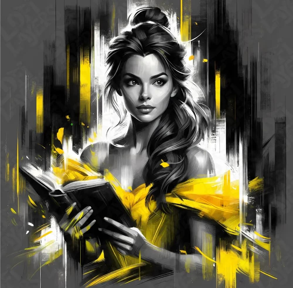 Belle reading Hueforge Belle reading Hueforge
