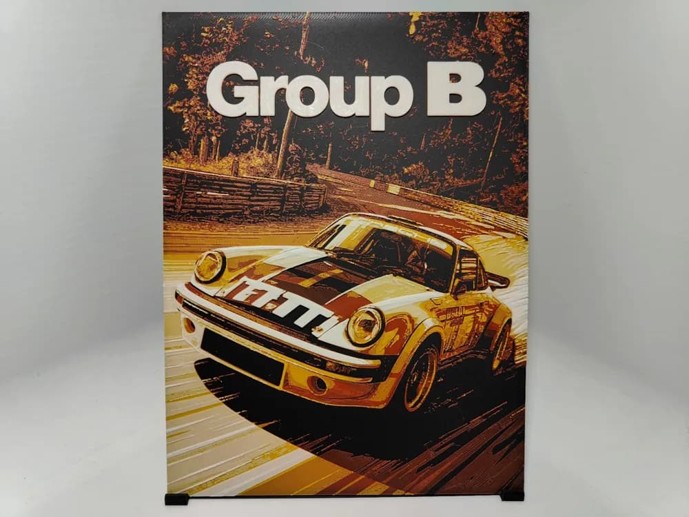 Group B Poster #3 - Hueforge by BeaN HueForge model: Group B Poster #3 - Hueforge by BeaN