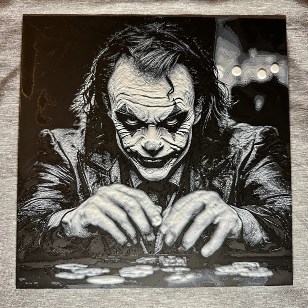 Joker Black and White Hueforge by Hey Ben HueForge model: Joker Black and White Hueforge by Hey Ben