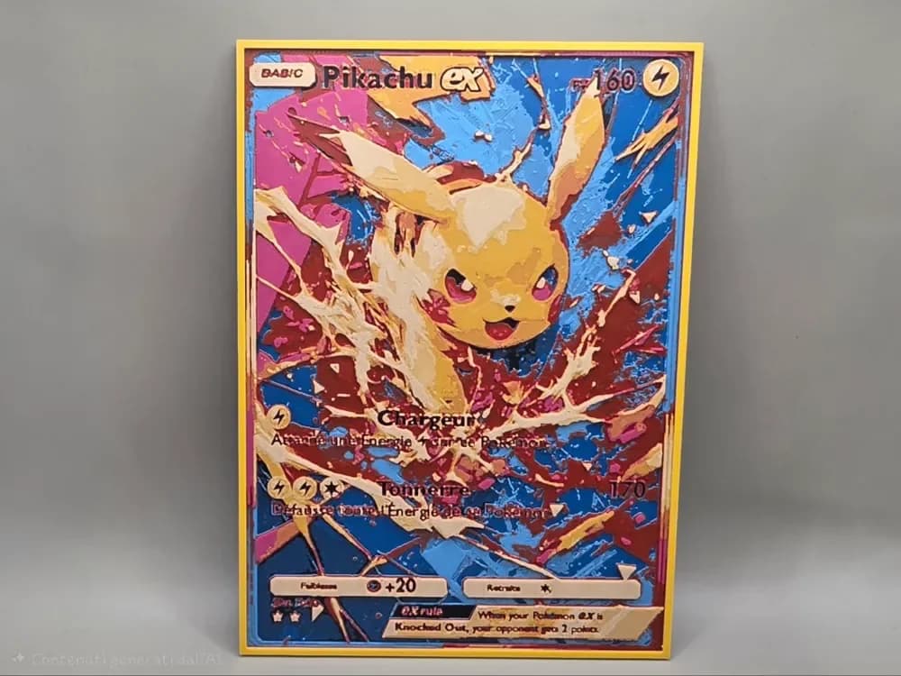 Pikachu EX - HueForge by keko HueForge model: Pikachu EX - HueForge by keko