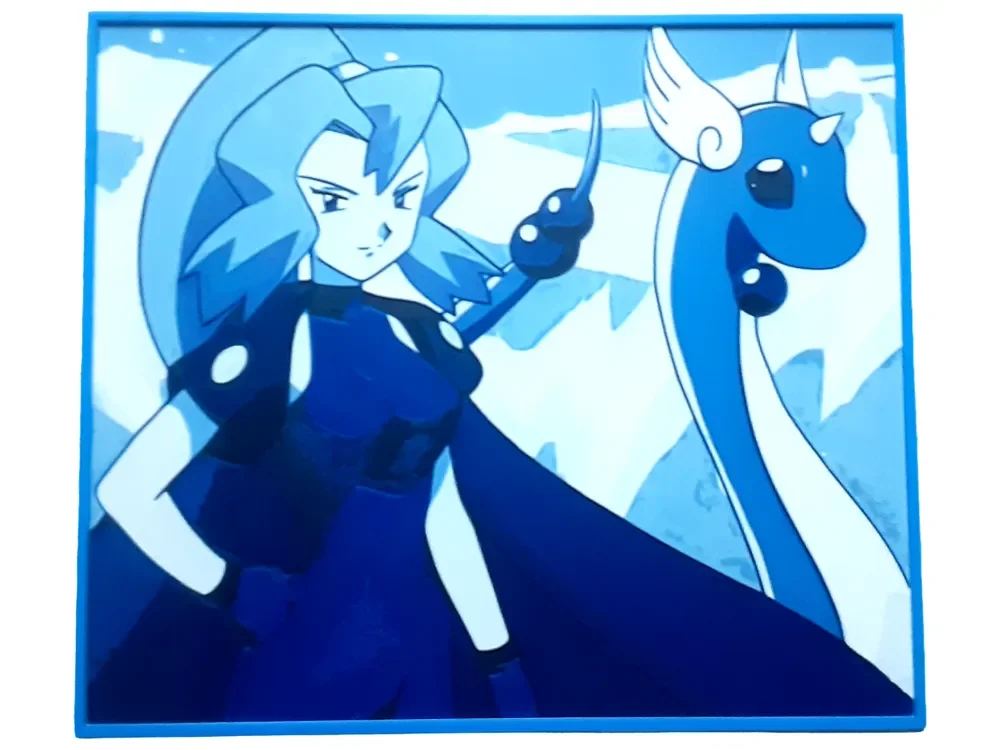 HueForge model: Claire Dragonair Hueforge Dratini Pokemon Blue by Elsie Moonshadow