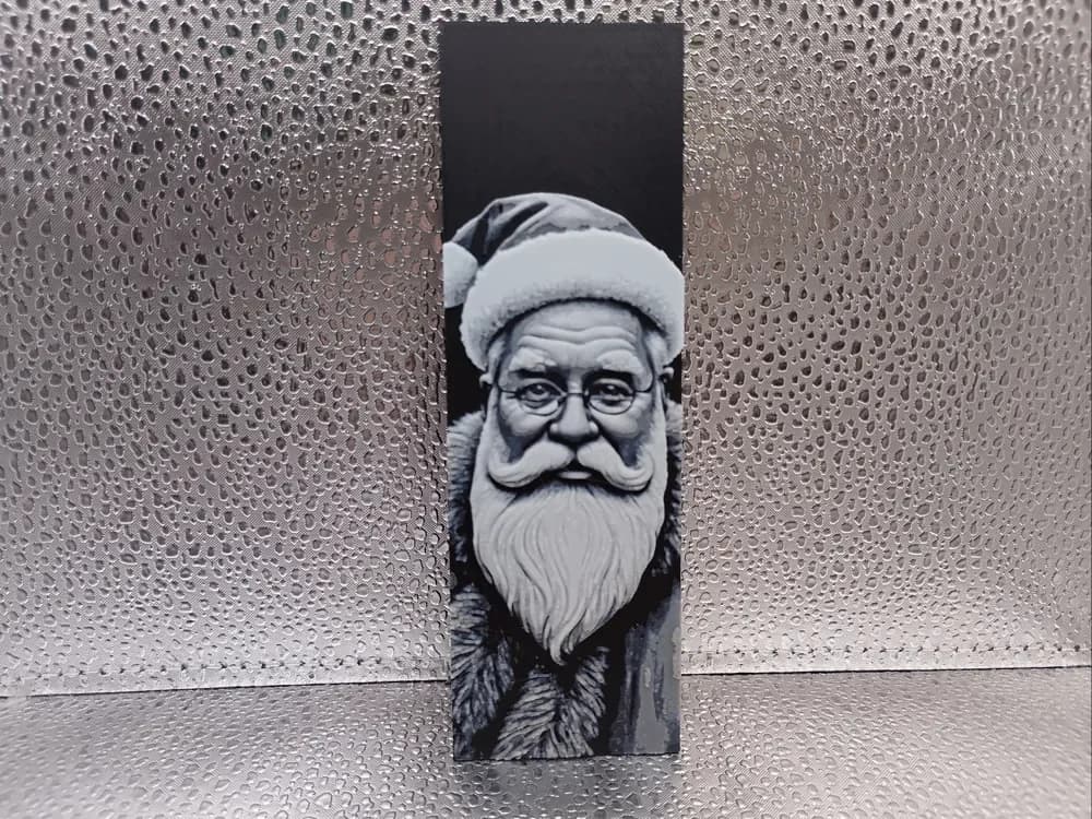 Father Christmas Bookmark – Hueforge by Borishotch Industries HueForge model: Father Christmas Bookmark – Hueforge by Borishotch Industries