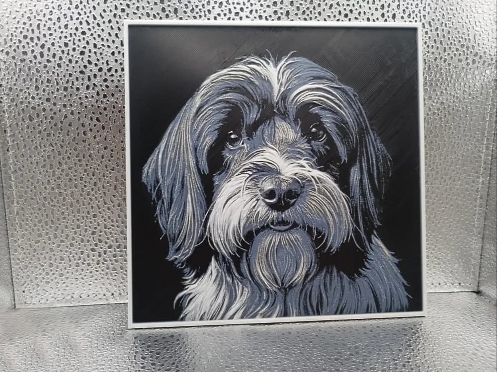 Tibetan Terrier – Hueforge by Borishotch Industries HueForge model: Tibetan Terrier – Hueforge by Borishotch Industries