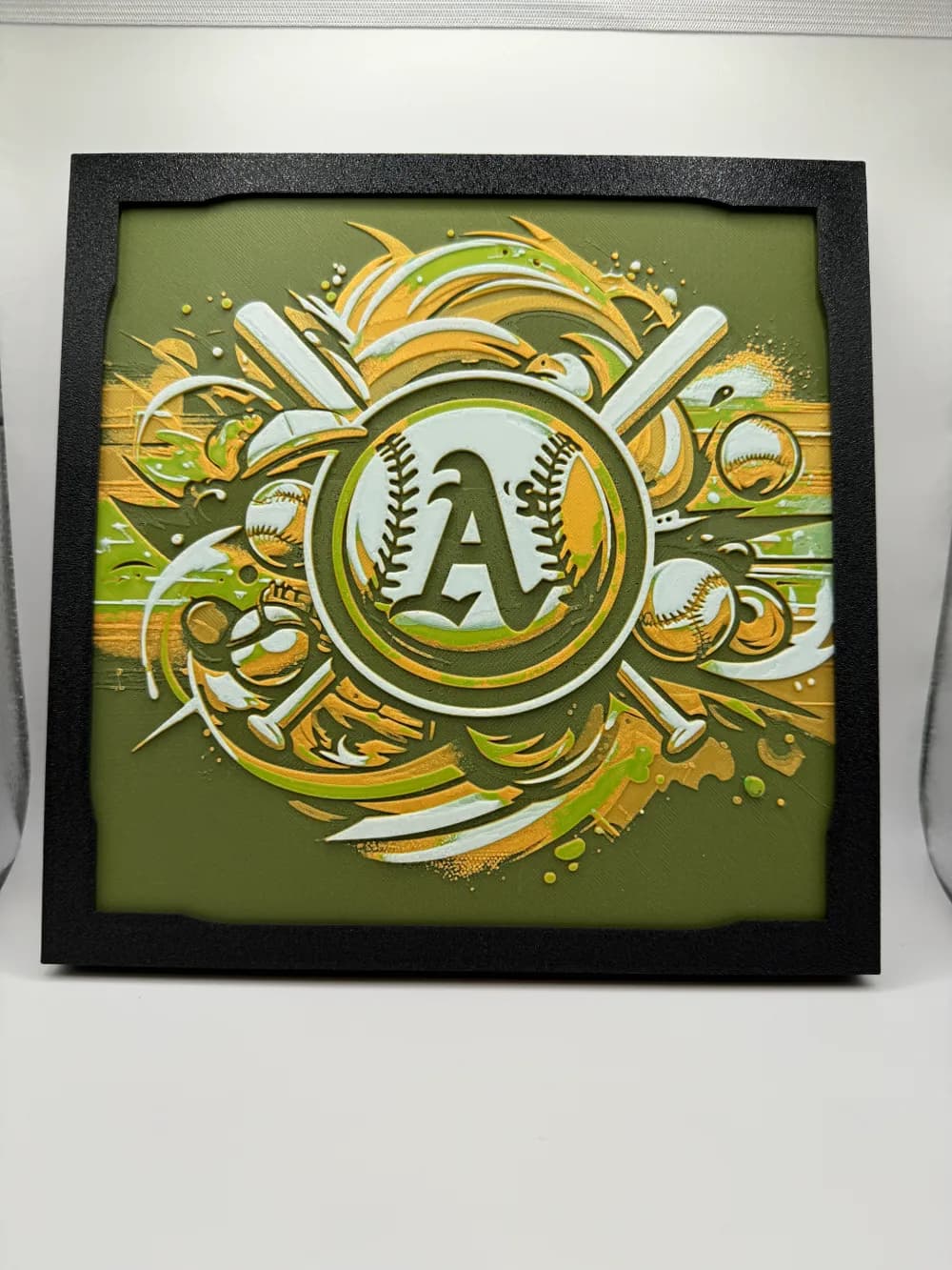 Oakland Athletics - MLB Hueforge by Canadian Gamer HueForge model: Oakland Athletics - MLB Hueforge by Canadian Gamer