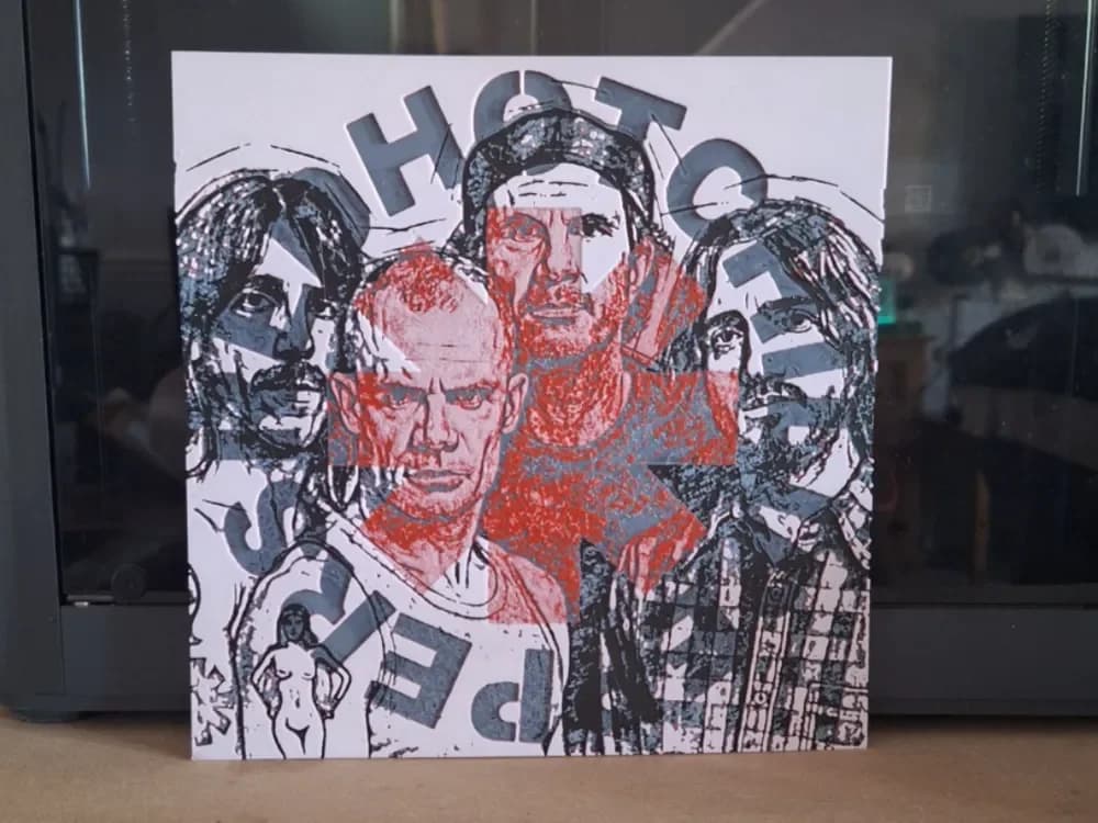 Red Hot Chilli Peppers - 3 colour Hueforge by 3dGlow HueForge model: Red Hot Chilli Peppers - 3 colour Hueforge by 3dGlow