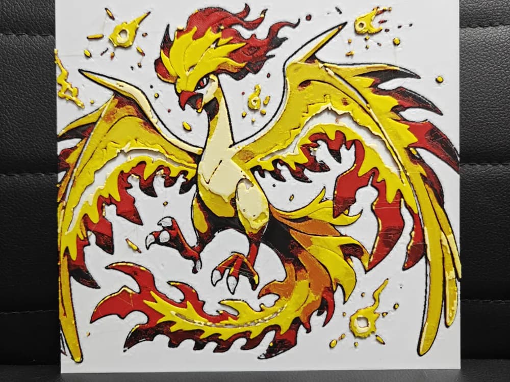 HueForge model: Moltres by TheHueforgeLady