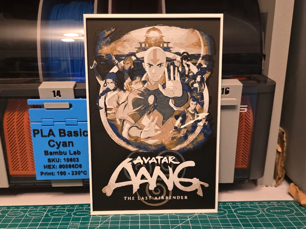 Avatar Aang: The Last Airbender Movie - Hueforge by Lumpy3D HueForge model: Avatar Aang: The Last Airbender Movie - Hueforge by Lumpy3D