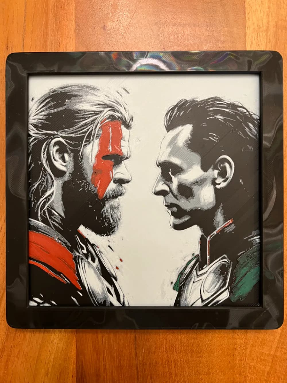 HueForge model: Thor Vs Loki by JustBe 3D Printing