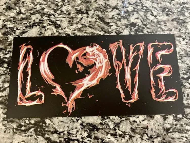 Love 3 color (HueForge print) by Houston713Texan HueForge model: Love 3 color (HueForge print) by Houston713Texan