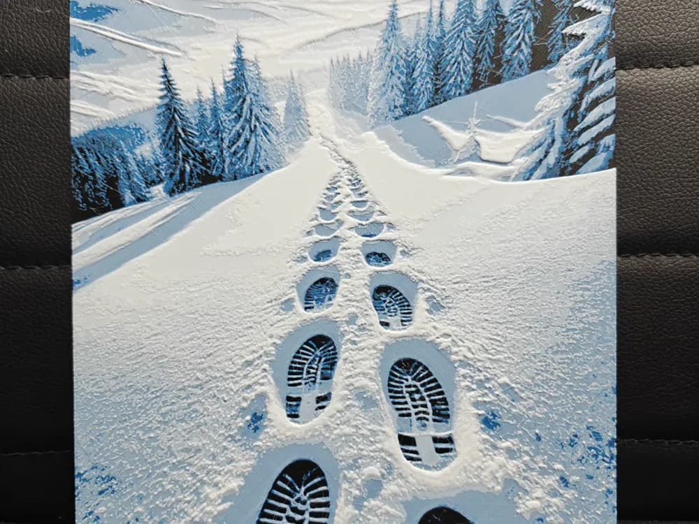 Winter Footsteps by TheHueforgeLady HueForge model: Winter Footsteps by TheHueforgeLady