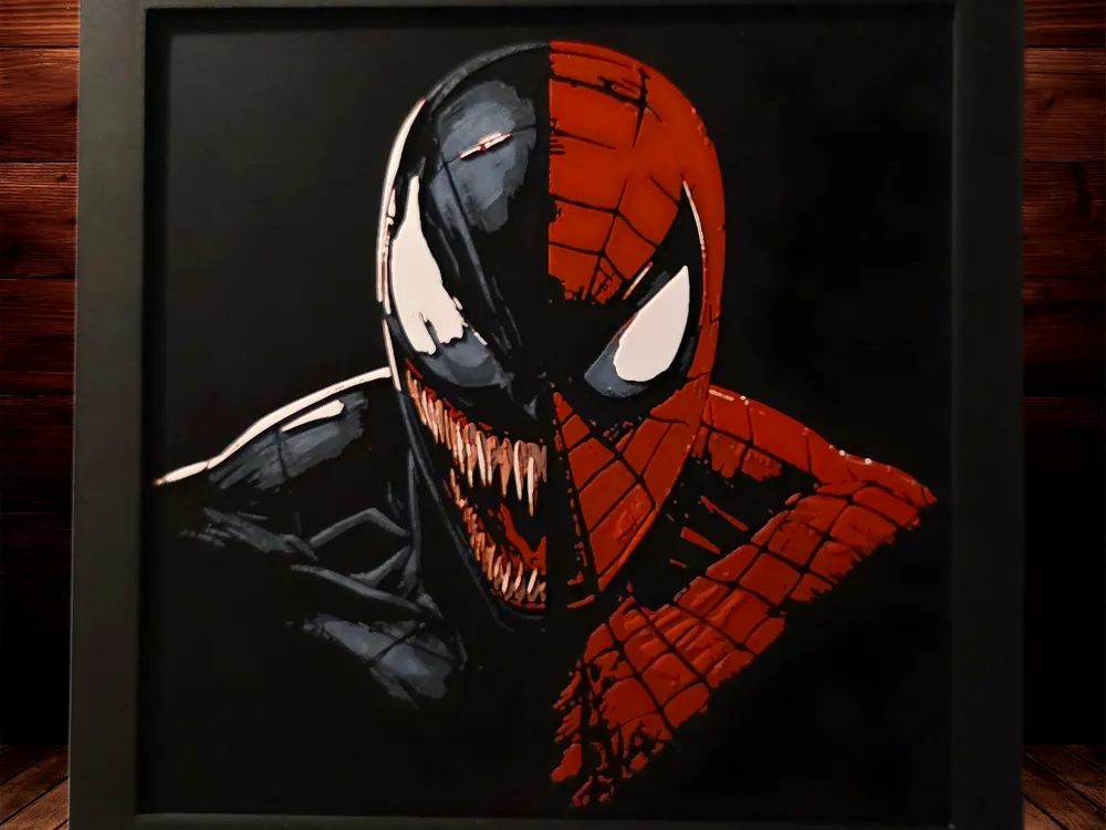 Spider-Venom by Side Quest Hues HueForge model: Spider-Venom by Side Quest Hues