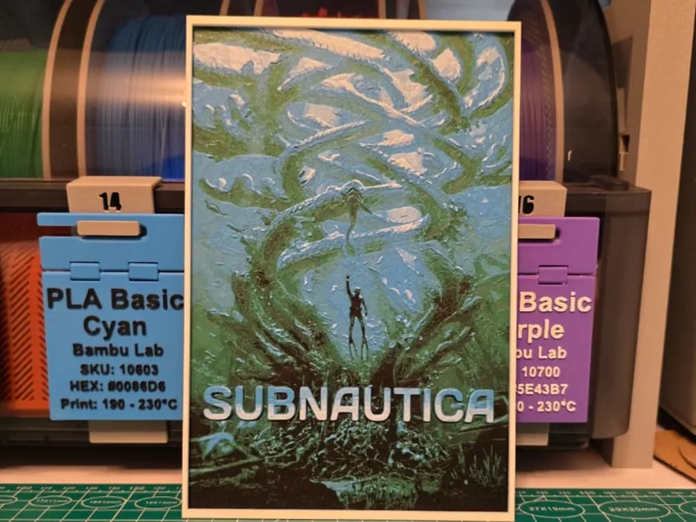 HueForge model: Subnautica Poster - Hueforge Art by Lumpy3D